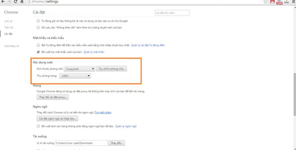 Nhấn chọn phần “Tùy chỉnh phông chữ” và tiến hành cài đặt font chữ phù hợp