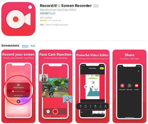 Record it! dễ dàng ghi lại hình ảnh màn hình trên thiết bị của Apple