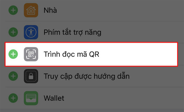 quét mã qr trên iphone