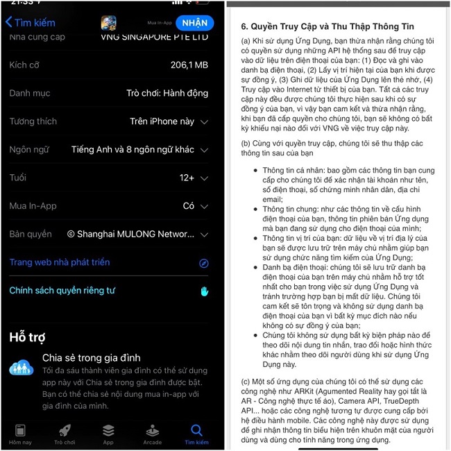 iOS 14 cho phép người dùng nhìn thấy các quyền truy cập của ứng dụng, game vào điện thoại của bạn. Điều này sẽ giúp bảo mật dữ liệu cá nhân tốt hơn