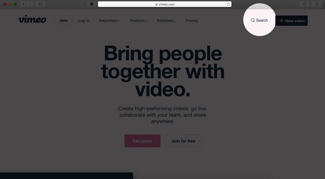 Mở trang web vimeo để sử dụng tính năng ảnh trong ảnh trên Mac