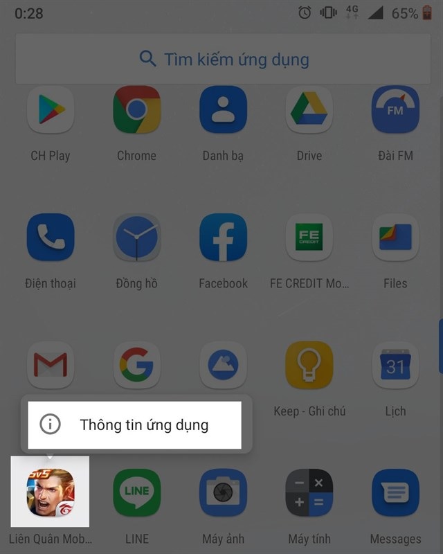 Gỡ bỏ chế độ tiết kiệm pin trên 1 ứng dụng