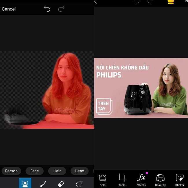 Giao diện ứng dụng PicsArt