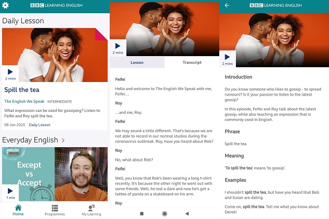 BBC Learning English - Ứng dụng tự học tiếng Anh, rèn luyện kỹ năng nghe và nói