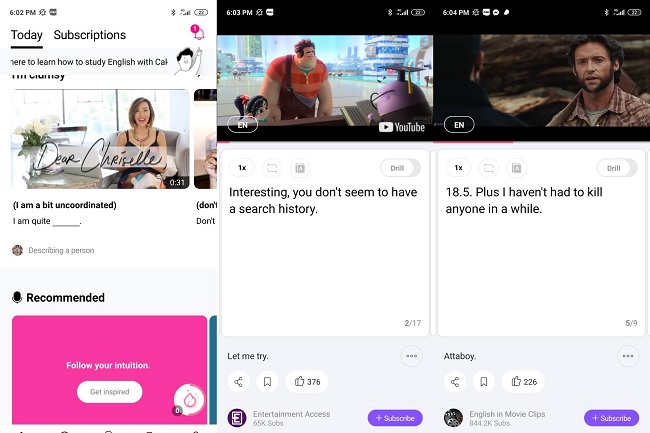 ứng dụng tự học tiếng