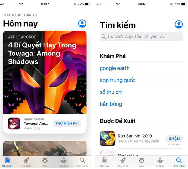 Tìm kiếm và tải các ứng dụng trong Apple Store