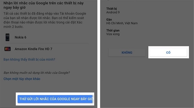 Bước 2 xác minh 2 bước