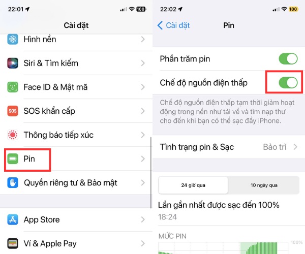 cách tiết kiệm pin iphone
