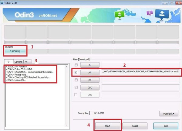 Bước 4: Kết nối điện thoại với máy tính qua cáp USB