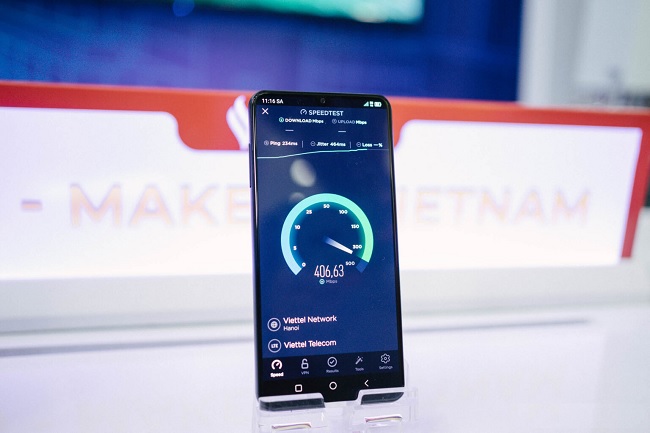 Tốc độ 5G trên Aris 5G nhanh gấp 40 lần mạng 3G và gấp 8 lần mạng 4G