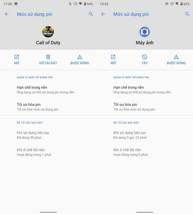Mức tiêu tốn pin khi chơi game