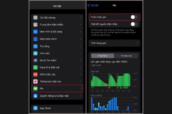 Cách hiện phần trăm pin iPhone cho iOS 16