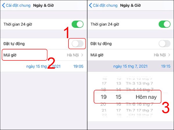 Cách chỉnh lại thời gian iPhone