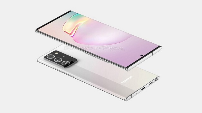Galaxy Note 20 Ultra màu trắng được chia sẻ bởi tài khoản leaker Oneleaks