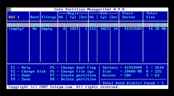 Cute Partition Manager