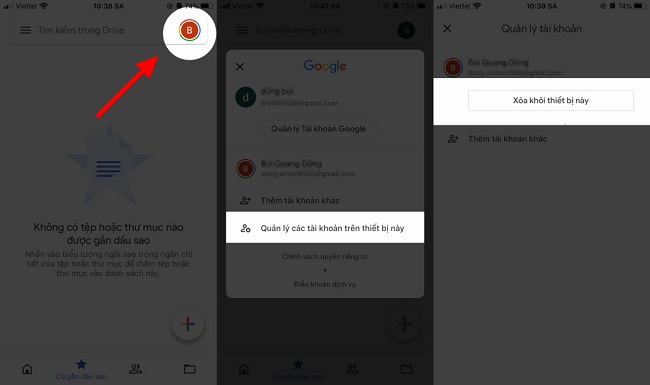 Nhấn vào ảnh hồ sơ tài khoản ở góc trên bên phải màn hình