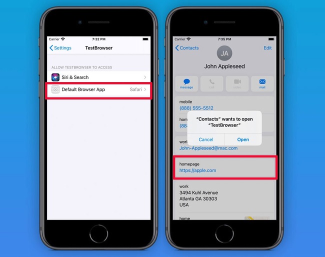 Lần đầu tiên Apple cho phép người dùng thay đổi ứng dụng email và trình duyệt mặc định