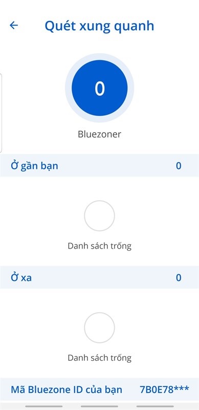 Bluezone sẽ quét xung quanh bạn có trường hợp nào bị nhiễm không