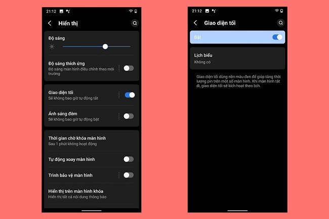 Chế độ nền tối (Dark Mode)