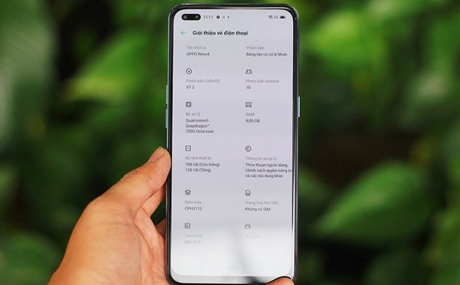 Máy sử dụng chip Snapdragon 720G