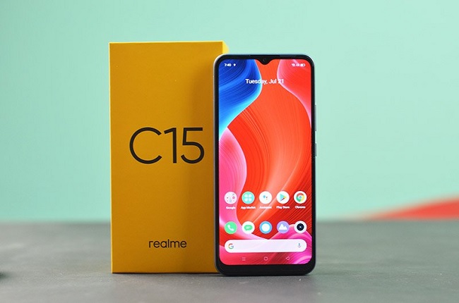 Realme C15 có hai tùy chọn màu sắc là Seagull Grey và Marine Blue