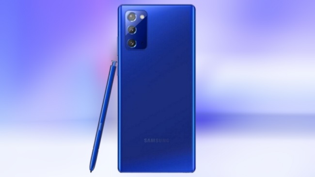 Hình ảnh mặt lưng Galaxy Note 20 phiên bản Mystic Blue