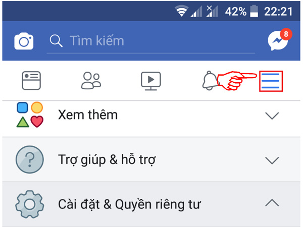 Cách bật thông báo Facebook trên điện thoại