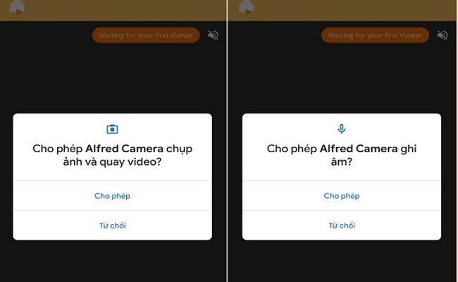 Cấp quyền truy cập cho ứng dụng