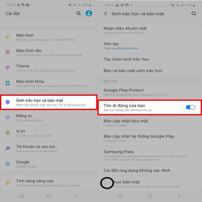 Trong mục “Tìm di động của bạn”, bạn có thể bật thêm phần “Mở khóa từ xa” để mã hóa vị trí ngoại tuyến nếu cảm thấy lo lắng về vấn đề bảo mật và quyền riêng tư