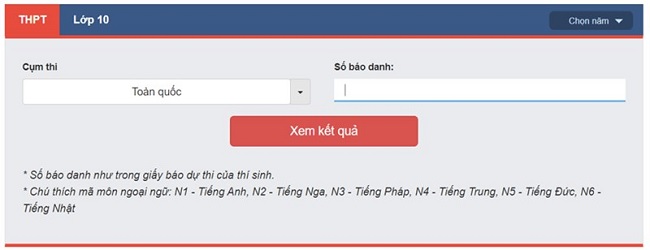 Đảm bảo rằng số báo danh của bạn là chính xác