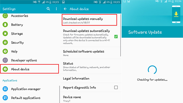 Sử dụng bản cập nhật OTA