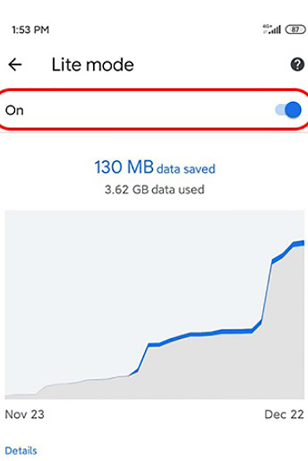 Cách 2: Sử dụng chế độ tiết kiệm dữ liệu trên điện thoại (1)