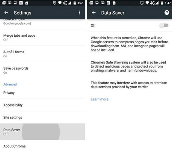 Cách 2: Sử dụng chế độ tiết kiệm dữ liệu trên điện thoại