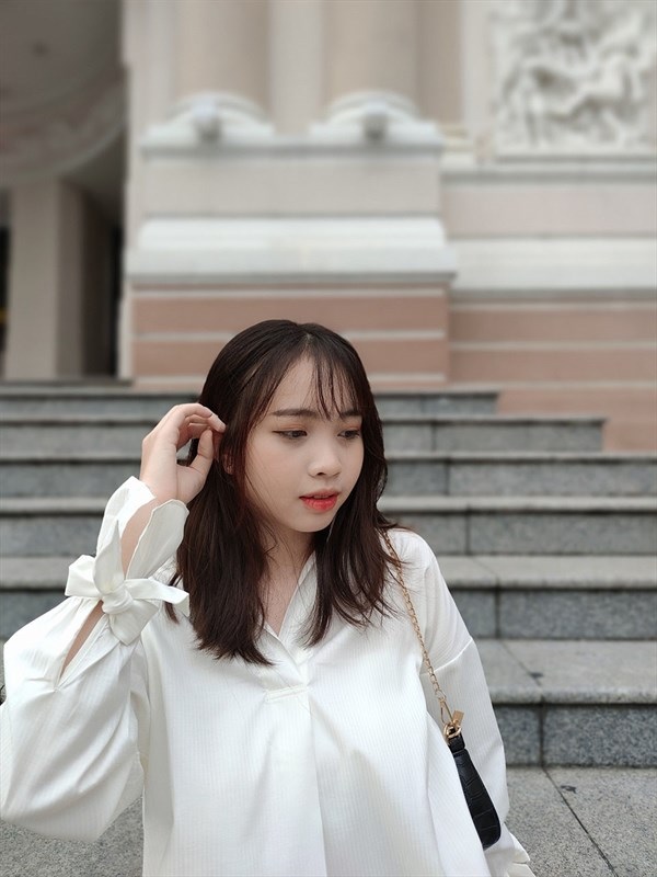 Hình ảnh chụp bằng tính năng xóa phông kết hợp sử dụng bộ lọc