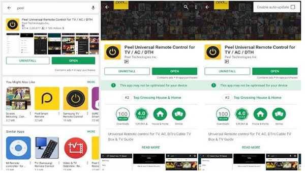 Ứng dụng Peel Universal Smart TV Remote Control