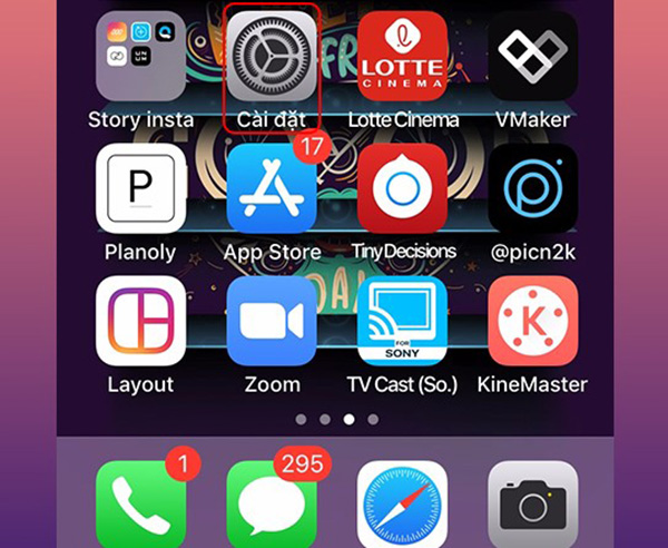 Bạn hãy vào mục Cài đặt quen thuộc đi nào!