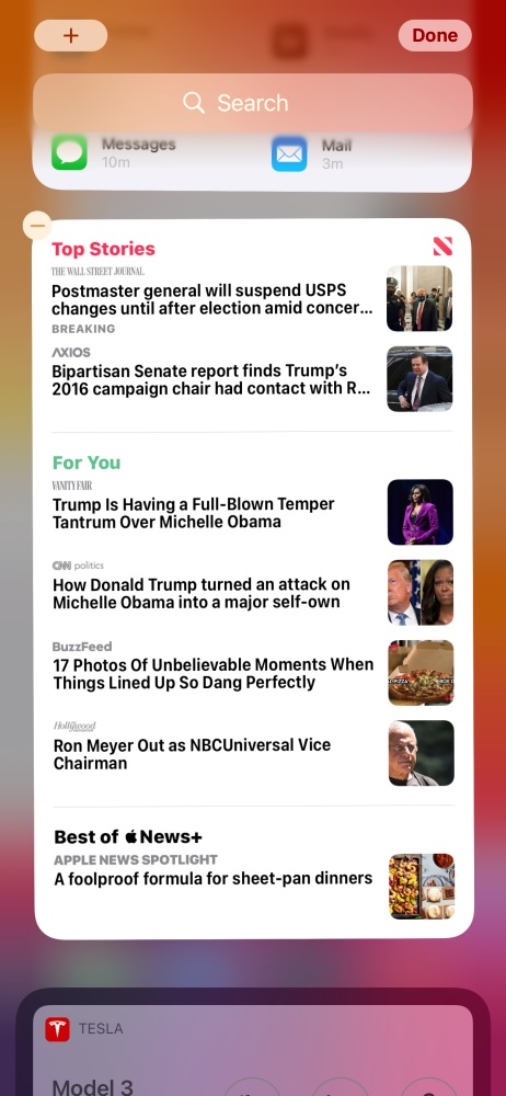 Widget trong iOS 14 beta 5 đưa những tin chọn lọc
