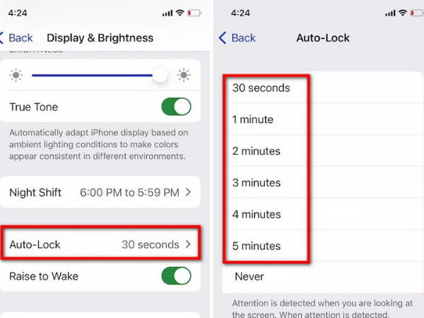 khóa màn hình iphone