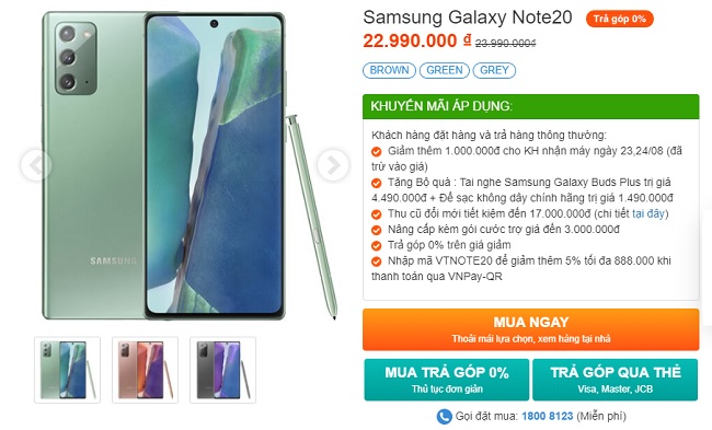 Mua Galaxy Note 20 thời điểm hiện tại bạn sẽ nhận được rất nhiều ưu đãi hấp dẫn độc quyền chỉ có tại Viettel Store