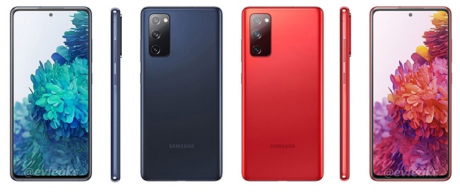 Màu sắc của Galaxy S20 Fan Edition: Xanh đậm và Đỏ