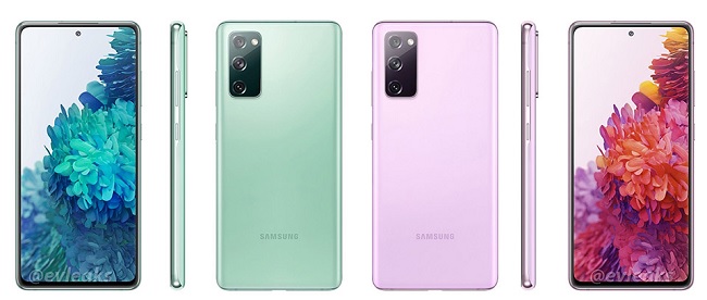 Galaxy S20 Fan Edition màu Xanh bạc hà và Tím