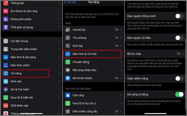 Kích hoạt lại chế độ sáng tự động