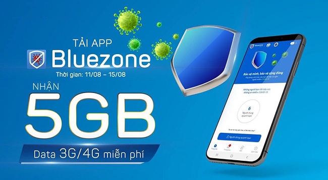 Tải app Bluezone được miễn cước data cho thuê bao