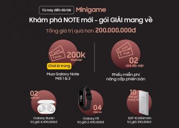 Minigame: Khám phá NOTE mới – gói GIẢI mang về tổng giá trị quà hơn 200 triệu đồng