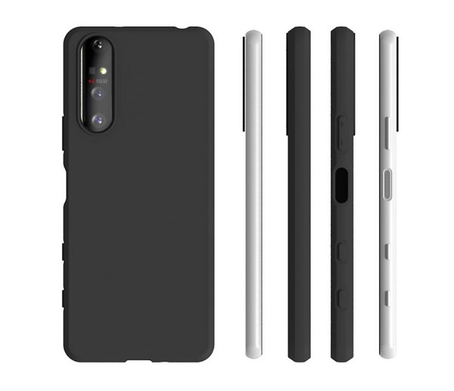 Qua hình ảnh ốp lưng của Sony Xperia 5 II có thể thấy thiết bị có cạnh trên và dưới khá dày