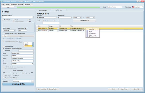 Phần mềm Best Logic Scan2PDF Professional OCR
