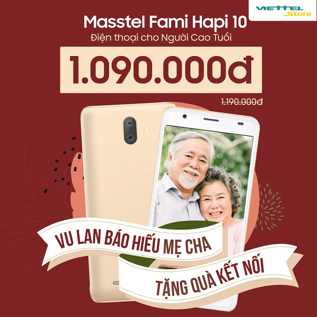 Giá bán Masstel Hapi 10 Fami tại Viettel Store nhân dịp lễ Vu Lan