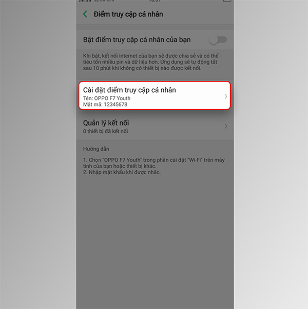Tăng tốc Wifi phát từ điện thoại OPPO (1)