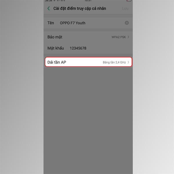 Chuyển sang dải tần 5GHz.