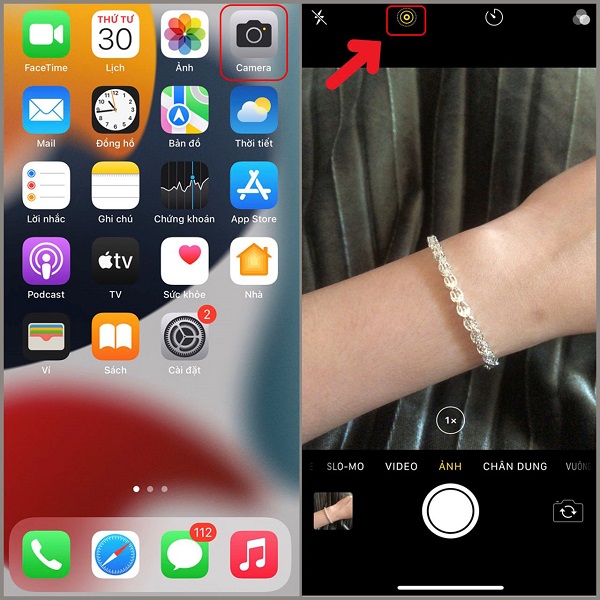 Tắt âm chụp ảnh trên iPhone